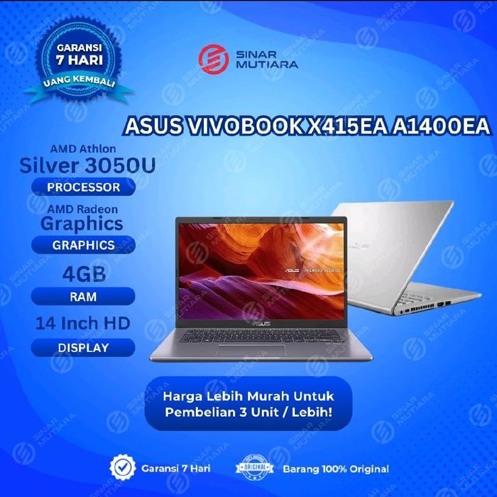 LAPTOP SECOND ASUS VIVOBOOK_ASUSLAPTOP X409DAP_M409DA AMD ATHLON SILVER 3050U 4GB (14")