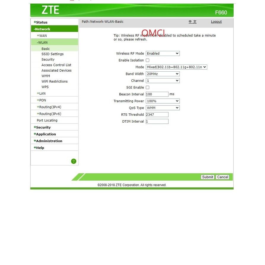 ONT ZTE F660 v8 Gpon ONT WiFi GPON ONU ZTE F660 V8.0 FTTH
