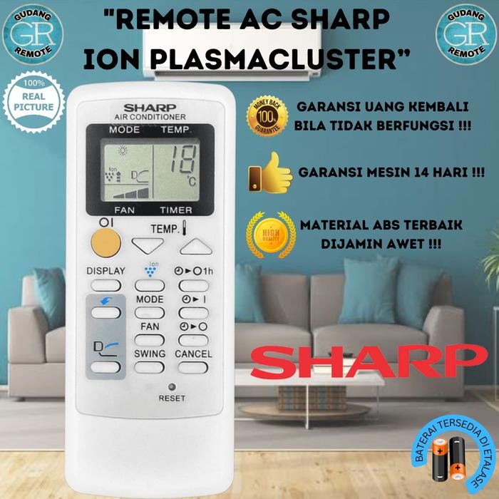Remote Remot Ac Sharp Plasmacluster Grade Original Pasti Ori