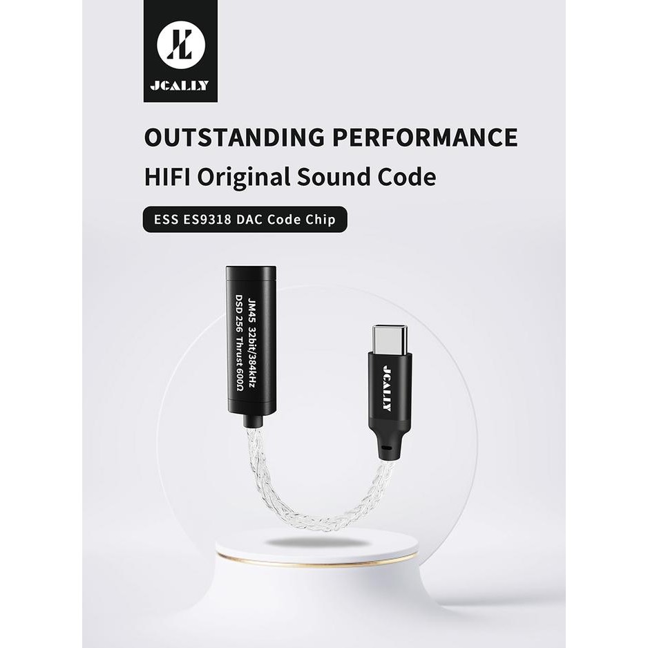JCALLY JM45 HiRes Audio Portable Amplifier DAC USB Type C to 3,5mm