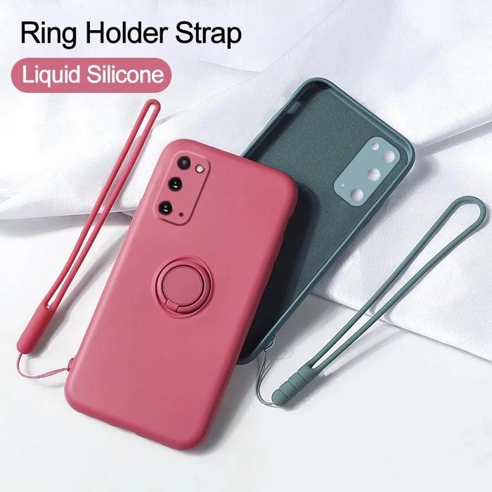 SALE Case Samsung A03s Candy Ring Tali Lanyard Square Astro Doff Cover