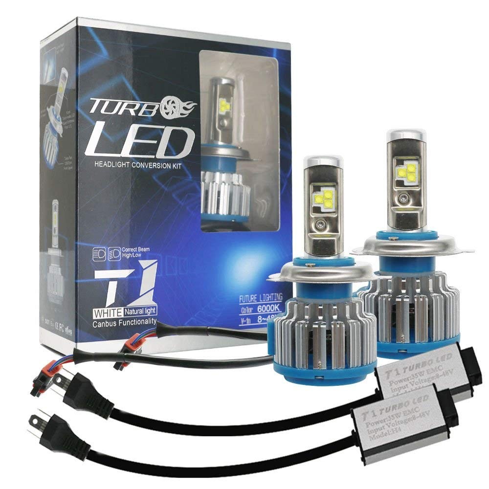 Pair Turbo 55W H4 H7 Led Car Headlight W/USA Cree Chip H4 H7 H8 H9