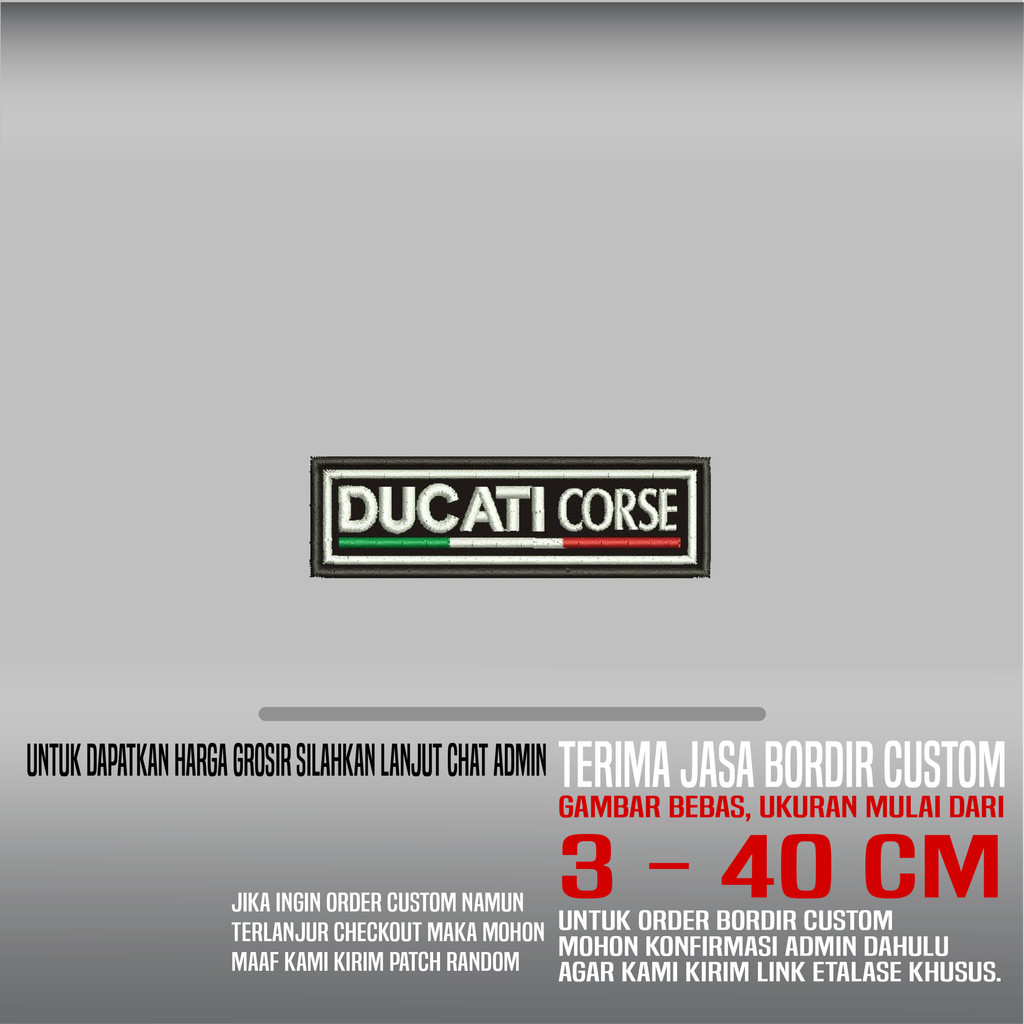 DUCATI CORSE HDP-366 PATCH BORDIR LOGO/EMBLEM