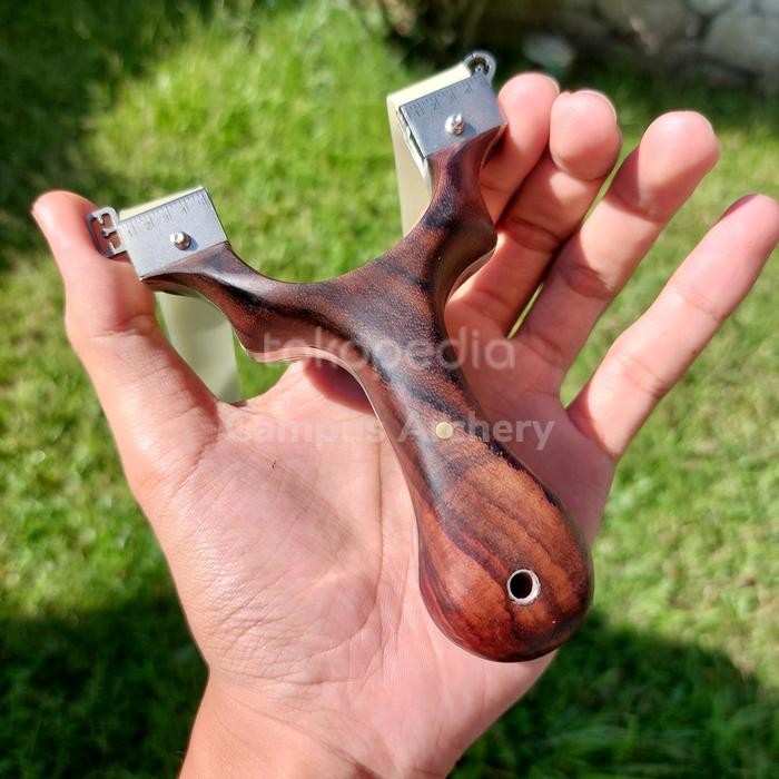 q9v5- Ketapel Piaoyu Laminasi Kayu Sonokeling Slingshot Ott Istimewa