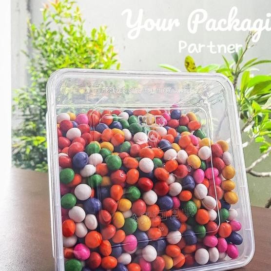 TerBaikBulanini- Thinwall Kotak Makan Plastik 2000Ml Sq Food Container / Box Microwave