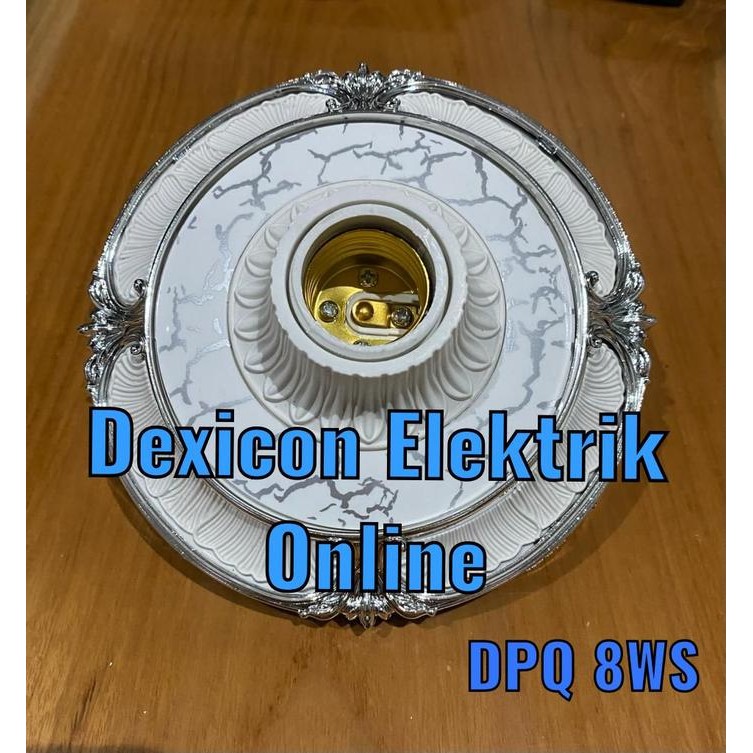 BERKUALITAS fitting plafon hias/DPQ 08WS/fitting lampu hias/dudukan lampu