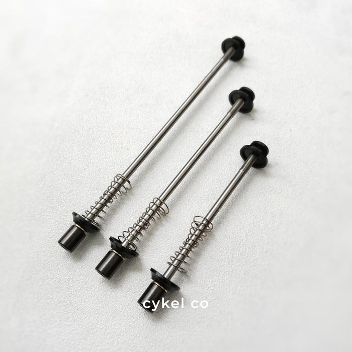 QR quick release black skewer titanium front hub 74 mm folding bike