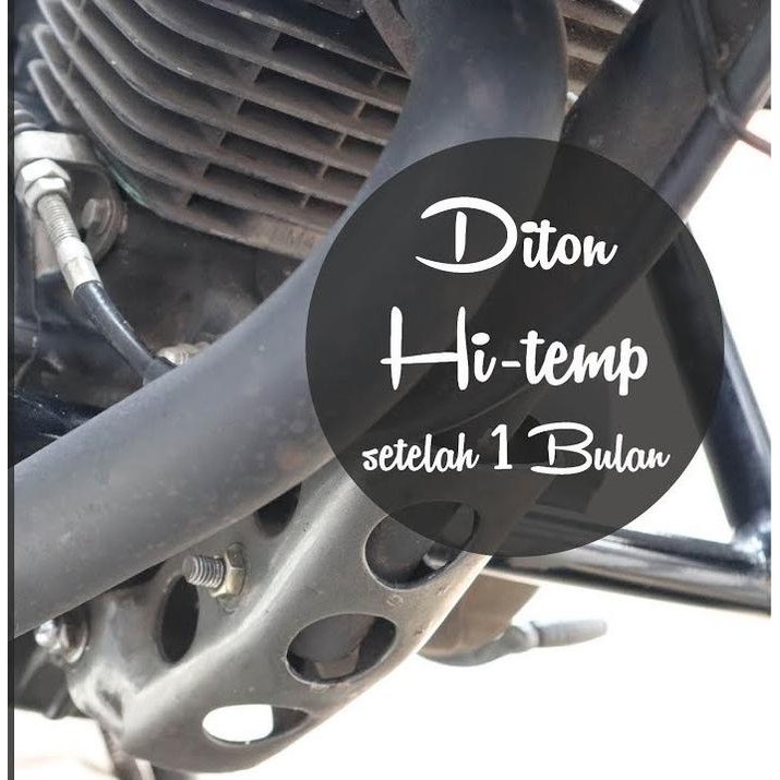 New New Cat Pilox DITON Knalpot Anti Panas HiTemp Black 150cc murah kecil