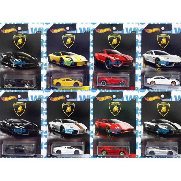 DIECAST HOTWHEELS HOT WHEELS LAMBORGHINI 8 PCS PAKET SET SERIES KODE 221