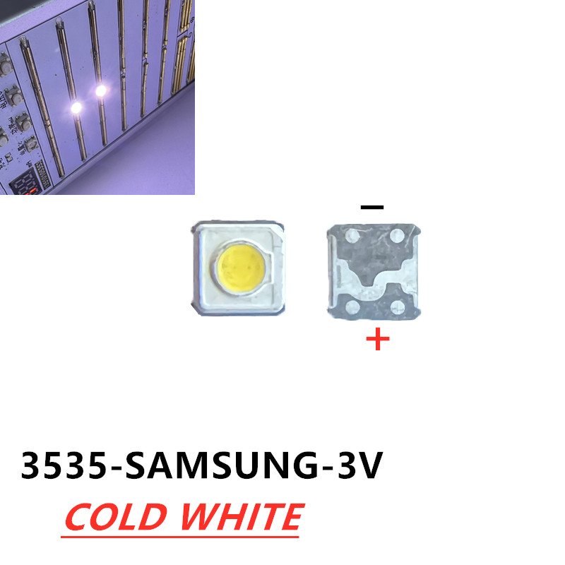 Wholesale 200PCS  LED TV Backlight SMD 1W 3537 3535 SMD LED Cool White 3V 300ma For  TV Repair