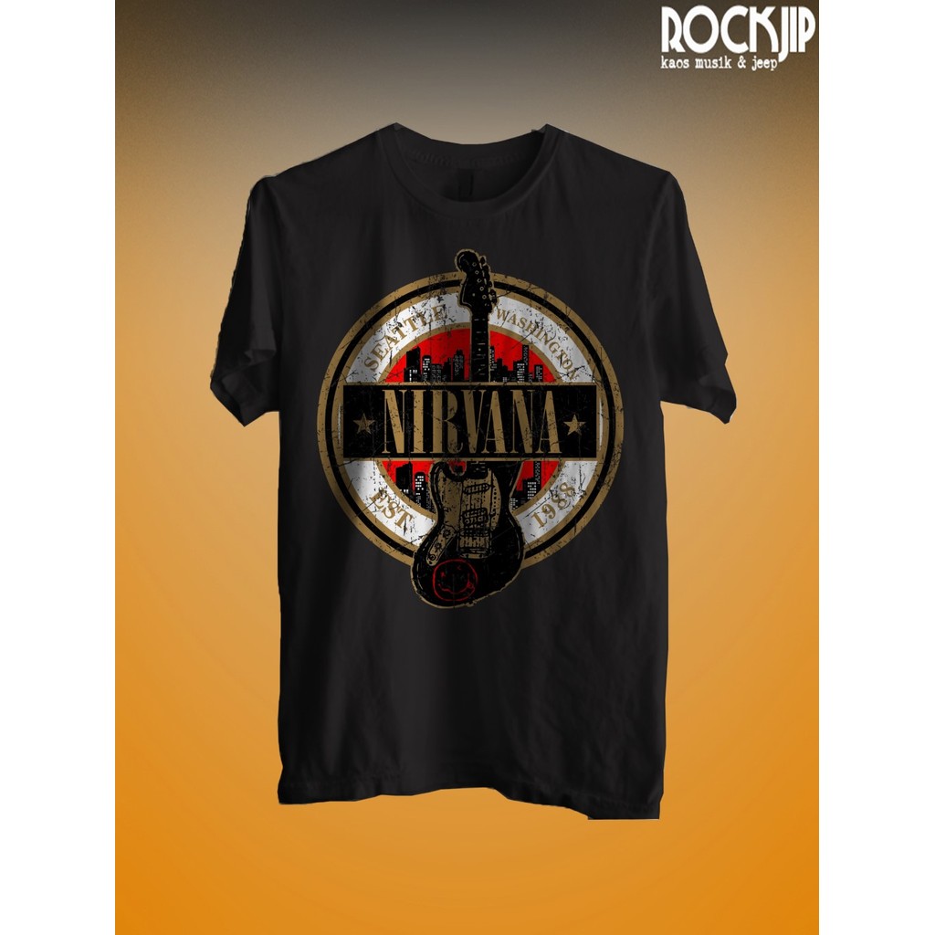 Custom Kaos Baju Distro Musik Band Rock Punk Indie Metal Pria Wanita Original Second Nirvana Jakarta