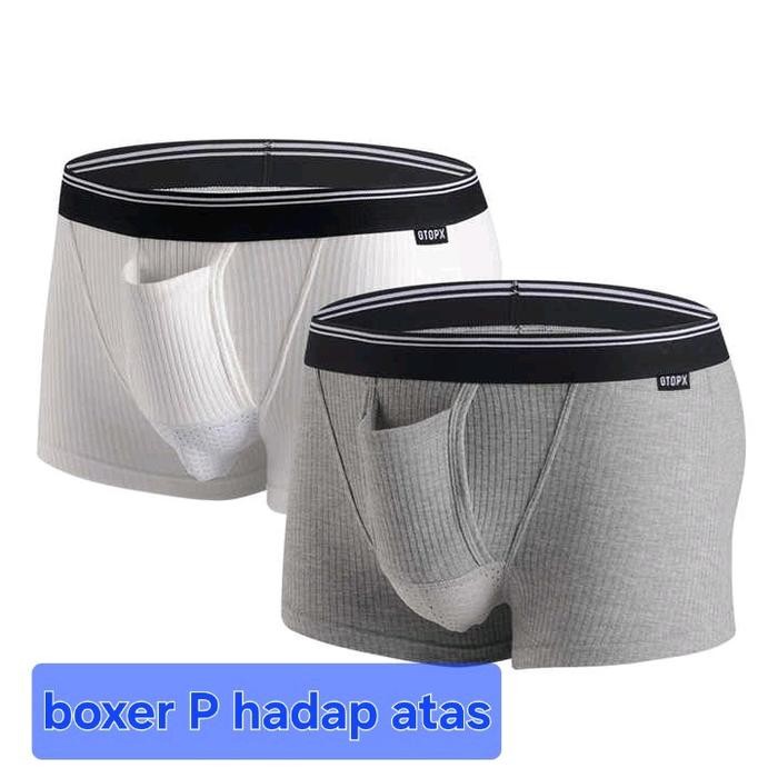 Boxer pria kantong P hadap atas