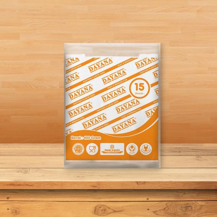 DAYANA HD PUTIH (ORG) 15 / KANTONG KRESEK BENING / PLASTIK TAS BELANJA