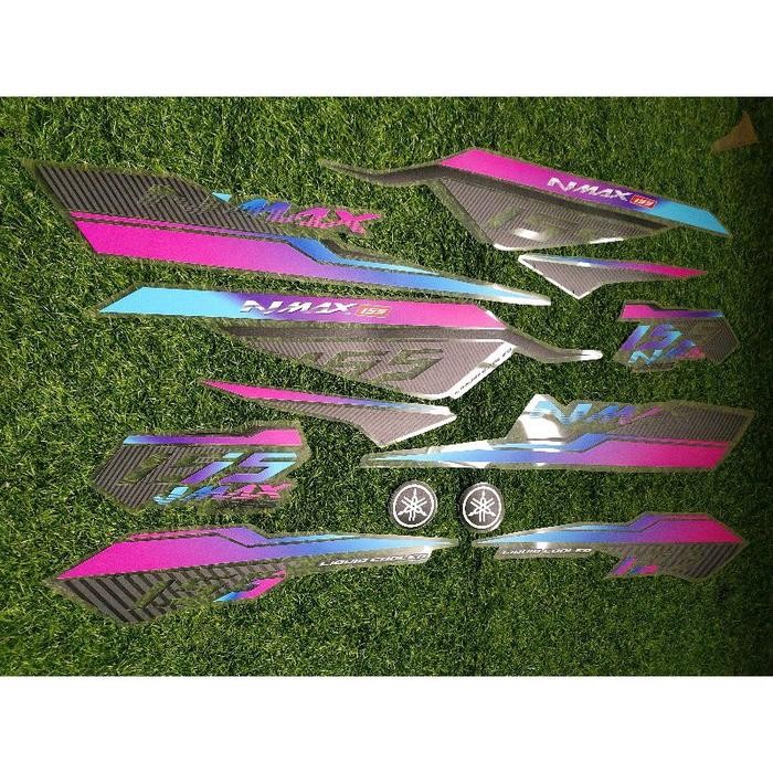 STRIPING TRANSPARAN NMAX OLD CUSTOM RAINBOW