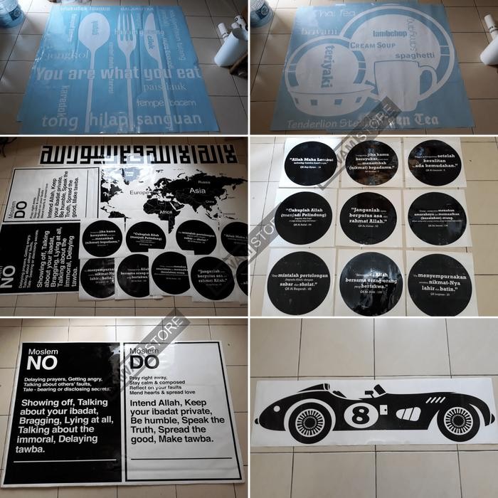 Wall Stier Map Stiker dinding Peta Dunia