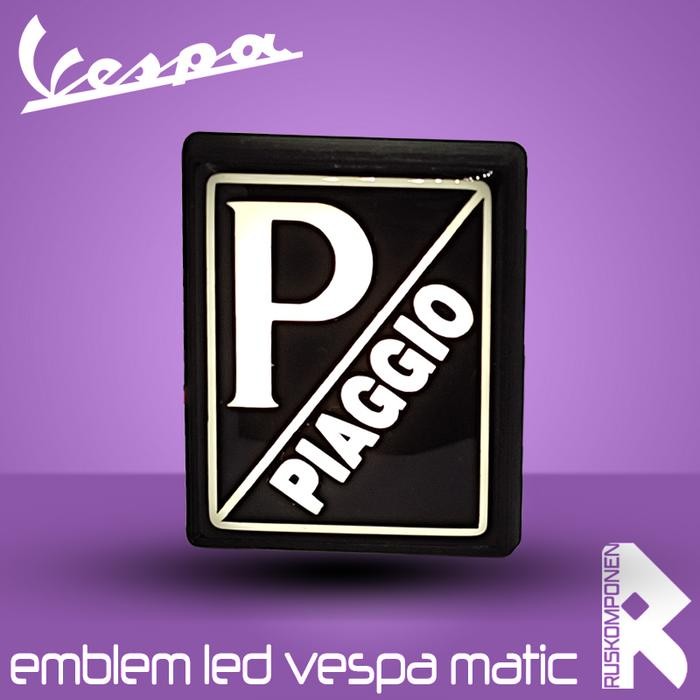 Sale Emblem Led Vespa Matic Emblem Dasi Depan Vespa Matic Logo Led Piaggio