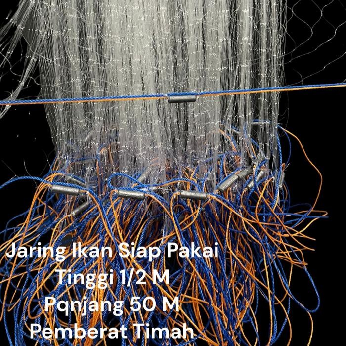 Jaring Ikan Siap Pakai Jaring Ikan Bentang Jaring Pukat Jaring Meteran Jaring Murah Tinggi M