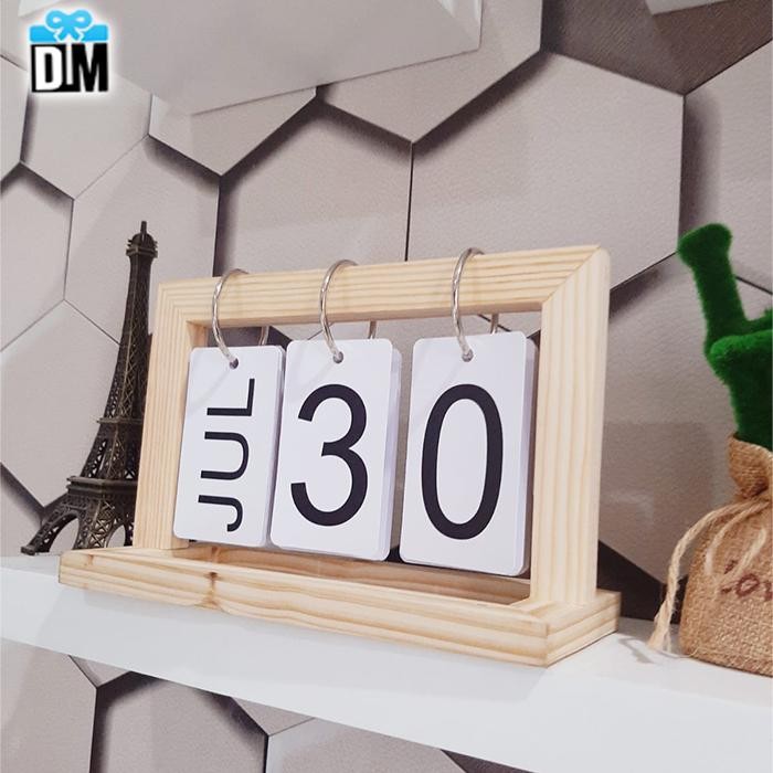 ProsesCPT- Kalender Abadi Everlasting Calendar Kalender Kayu Meja Unik Kalender 2021 2022 2023