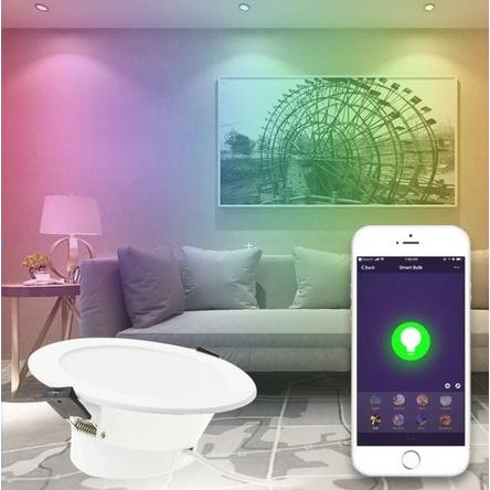 al42- Seyven Smart Downlight Rgb+W 15 Wt Wifi Smart Downlight Dimming Remote Lampu