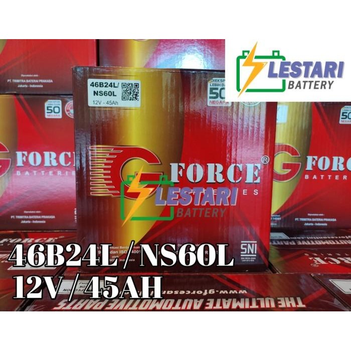 Aki Basah Conventional Mitsubishi T-120Ss G Force 46B24L / Ns60L