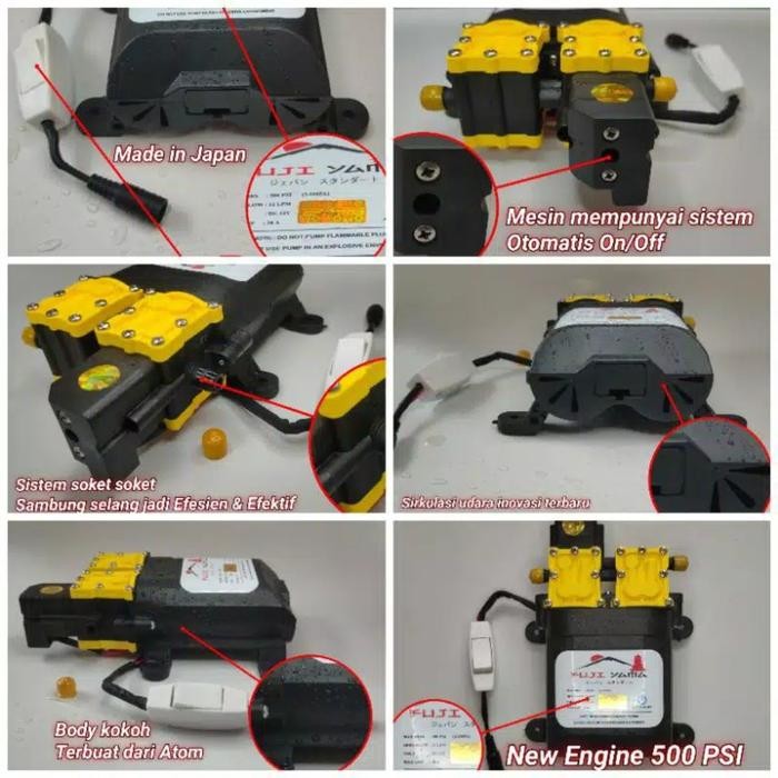 di1r- Paket Pompa Air 500 Psi Dc & Adaptor 16A Dinamo Sprayer Pump The Best
