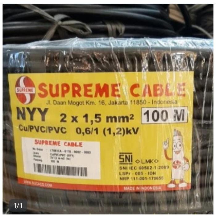 Kabel Nyy 2X1.5 Supreme 100 Meter/Kabel Nyy 2X1.5 Supreme 100 Meter