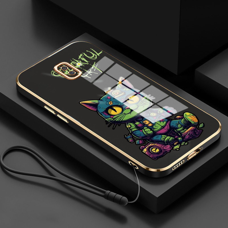 Casing Untuk Samsung Galaxy J6 Plus 2018 J6 Prime 2018 J4 4G J2 4G Case Casing HP Softcase Tali gant