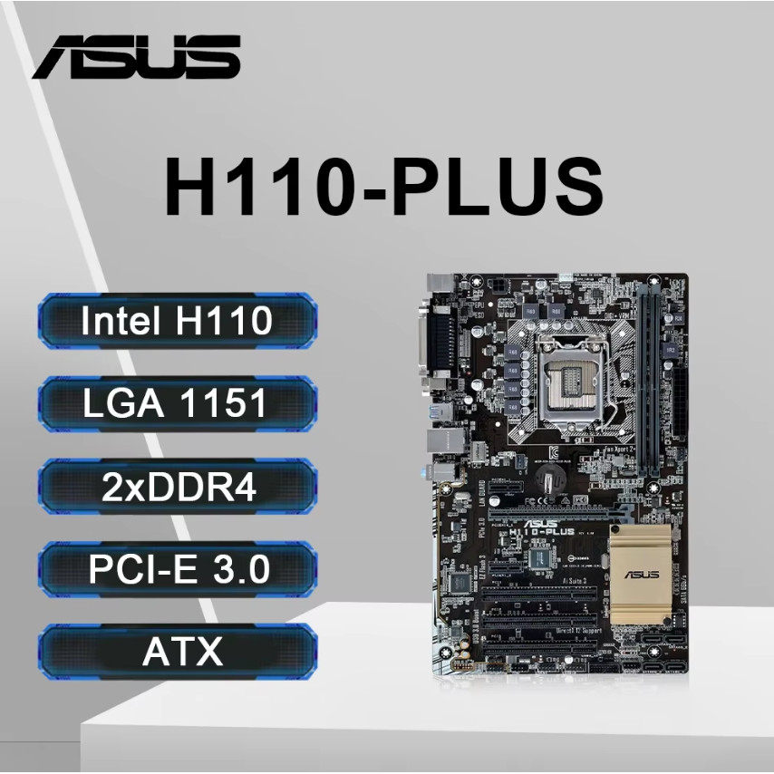 Casing Laptop ASUS H110-PLUS Motherboard LGA1151 Support i7-6700K 6700 i5-6600K 6500 i3-6300 6100 CP