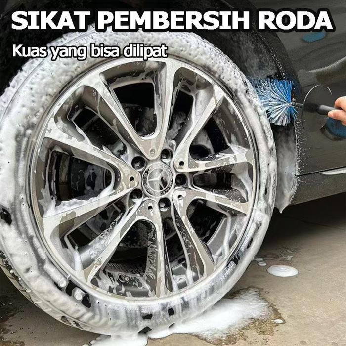 Sikat Roda Mobil dan Motor dengan Teknologi Nano, Pembersih Roda, Mesin, dan Knalpot, Poles Ban yang