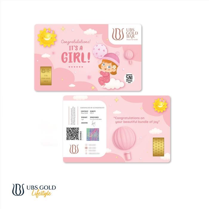 Ubs Gold Logam Mulia New Born Baby Girl 1 Gr