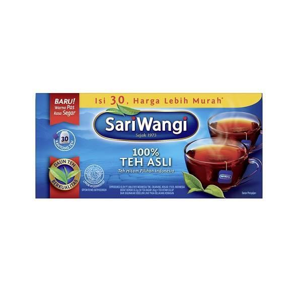 Teh Celup Hitam Sariwangi 30 Kantung Kemasan Ekonomis Praktis untuk Minuman Sehari-hari