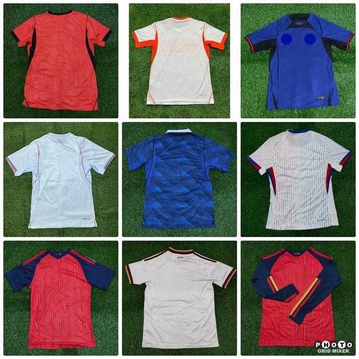 PLAYER ISSUE BELANDA PRANCIS SPANYOL HOME AWAY JERSEY BAJU BOLA PIALA EROPA DUNIA 2022 2024 2026