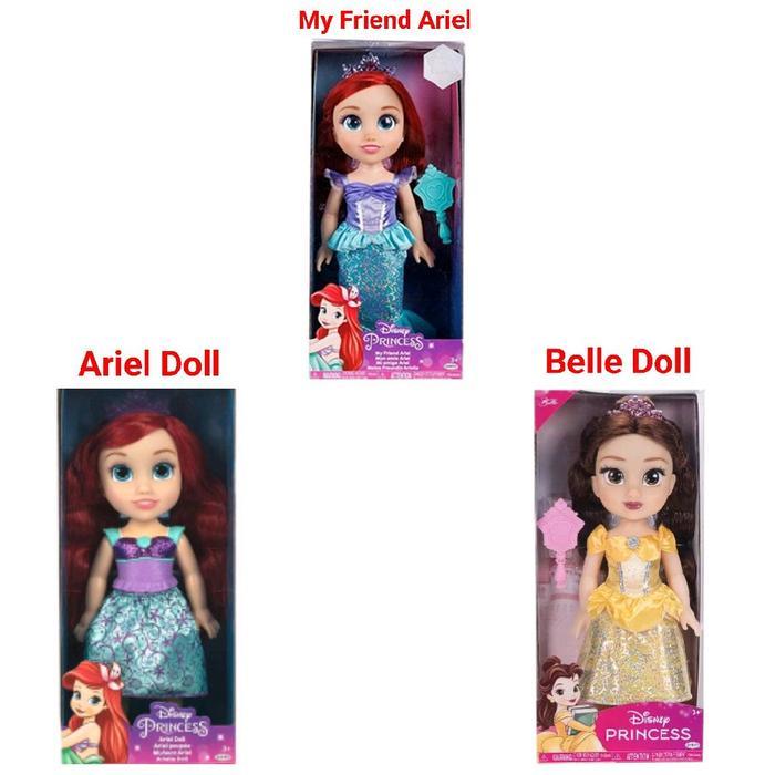 NEW BONEKA TODDLER DISNEY PRINCESS MY FRIENDS RAPUNZEL, BELLE DOLL JAKKS 33 CM