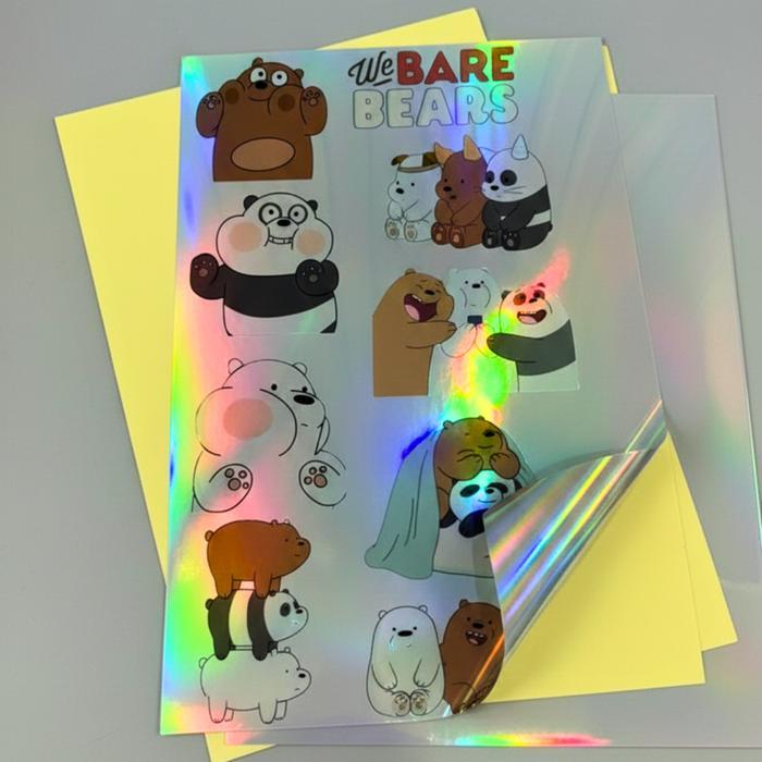 Terlaris Stiker Hologram A4 Inkjet Isi 10 Lembar Waterproof /Sticker Hologram Ukuran A4 Anti Air