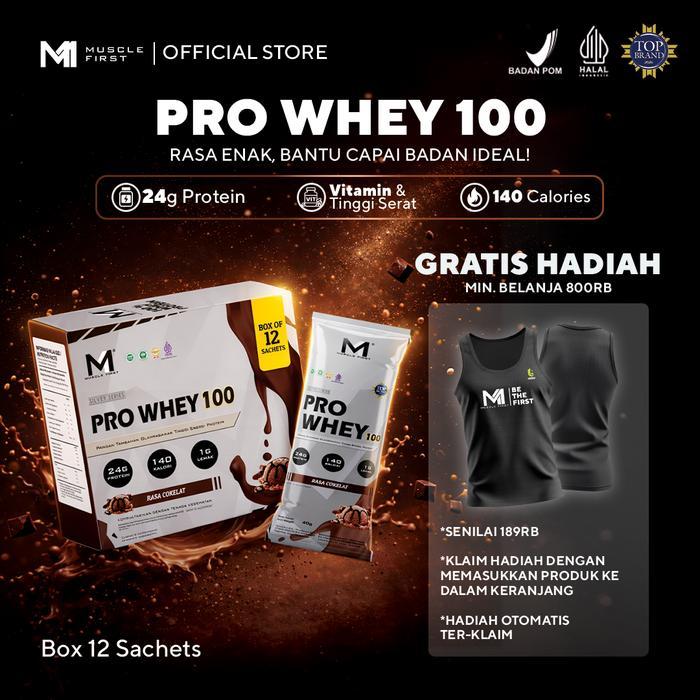 MUSCLE FIRST Pro Whey 100 Box - Whey Protein Suplemen Fitness