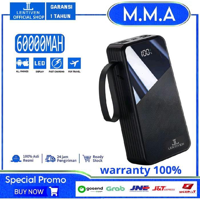 LENTIVEN POWERBANK 60000MAH FAST CHARGING 4 USB