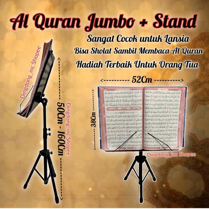 Terbaru Stand + Al Quran Jumbo Paket Dudukan + Alquran Lansia