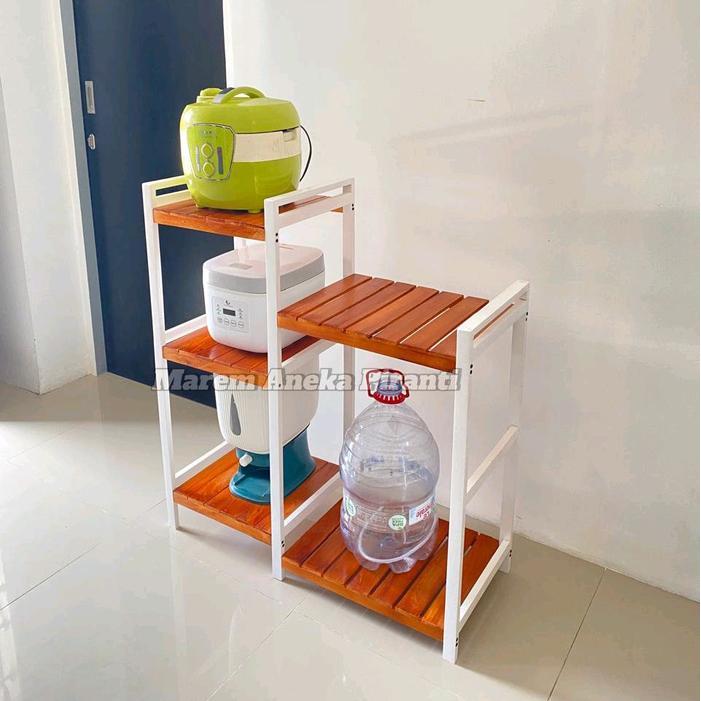 Rak Gabung 5 Tingkat Rak Megicom Rak Oven Rak Dispenser Meja Oven Rak Mejikom Rak Serbaguna Kayu