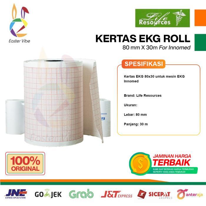 Life Resources Kertas Ekg Innomed Roll 80X30 Ecg Ekg Paper 80Cm X 30M Terbaru !!!