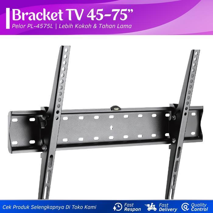 Bracket Tv Led Lcd 45-75 Inch Gerak Naik Turun Inch Universal Breket Tv Dinding 45-75 Inch Briket Tv