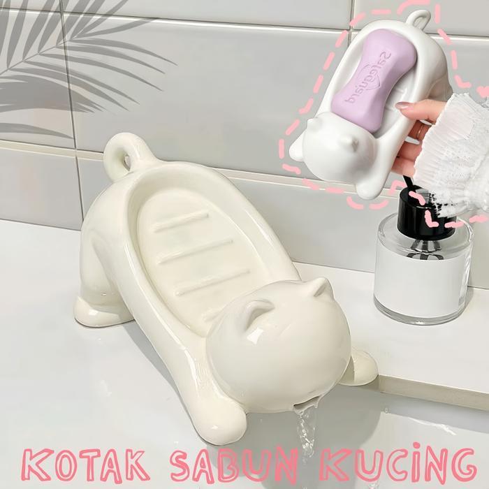 ready Kotak Sabun Plastik Kucing Tempat Kotak /Sabun Batang Travel Kotak Wadah Sabun Batang Mandi
