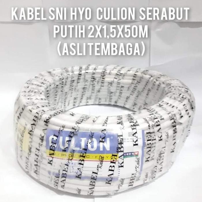 Culion Kabel Listrik Nymhyo 2X1.5 Tembaga Murni Sni 50 Yard Serabut
