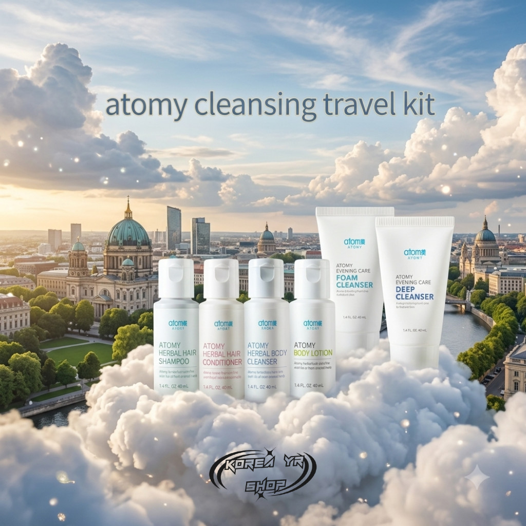 Cleansing Travel Kit Atomy isi - 6 | Sabun travel | Shampo dan Kondisioner | solusi praktik untuk be