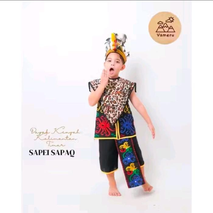 (SIAP KIRIM) BAJU ADAT DAYAK KENYAH ANAK