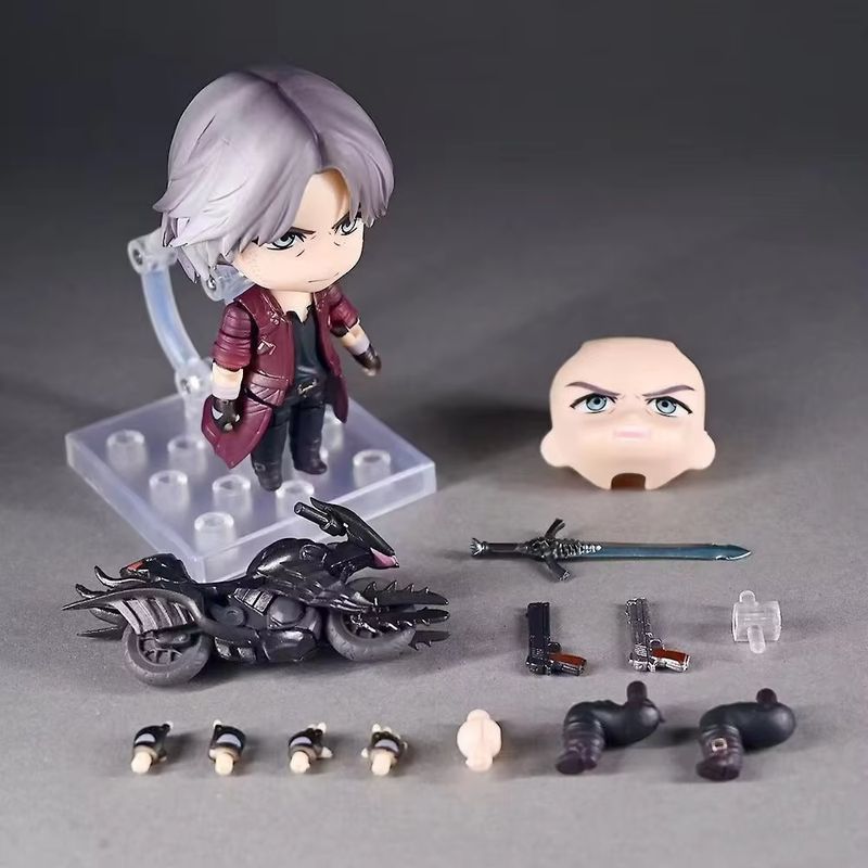 New DmCDevil May Cry Dante Nendoroid #1233 Demon Hunter Action Figures Model Interchangeable Face