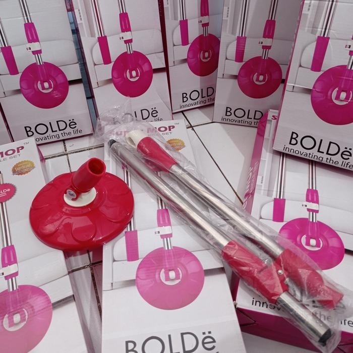 tongkat pel spin mop bolde gagang / stick stainless bolde super mop
