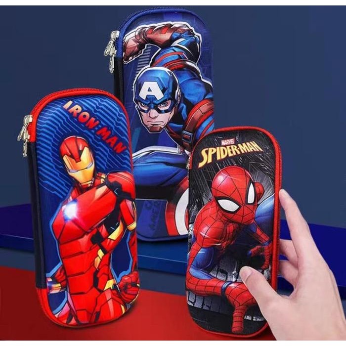 

3D kotak pensil Hard Case Anak Sekolah 2 Layer Cowok Cewek