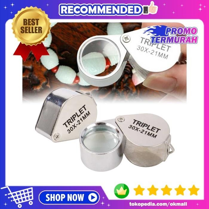

NEW PRODUK KACA PEMBESAR 30X LIPAT MINI MAGNIFYING GLASS POCKET PORTABLE JEWELERS WARUNG ARA67