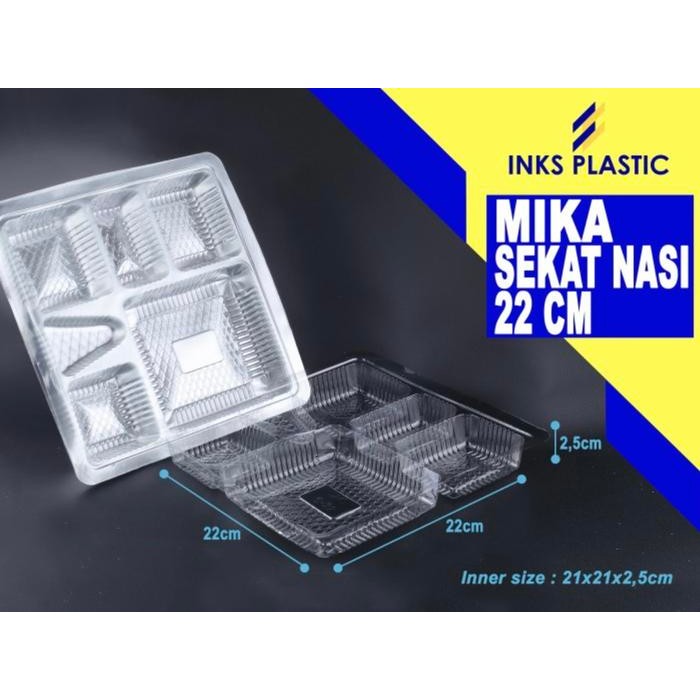 MIKA TRAY SEKAT NASI DUS KOTAK 22x22