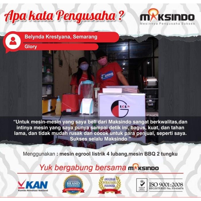 Mesin Pemanggang Sate - Bbq 2 Tungku (Gas)